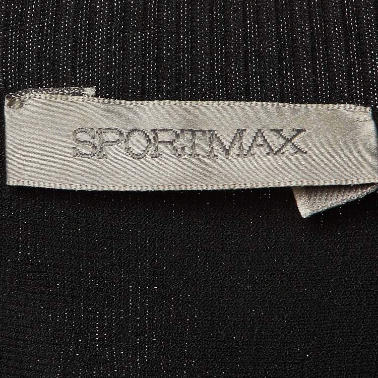 Pre Owned Sportmax Black Knit Flared Mini Dress M