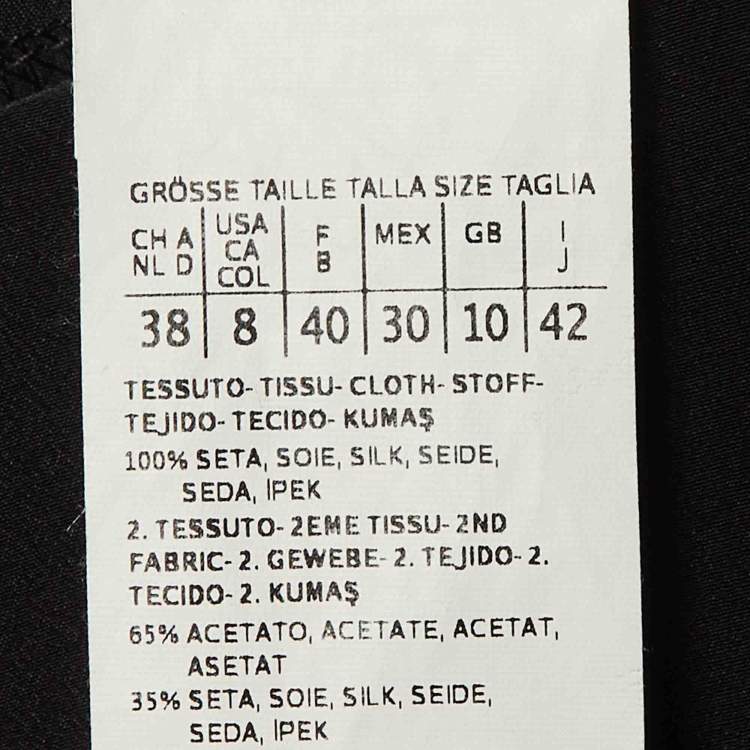 Pre Owned Sportmax Code Black Floral Print Silk Mini Dress M