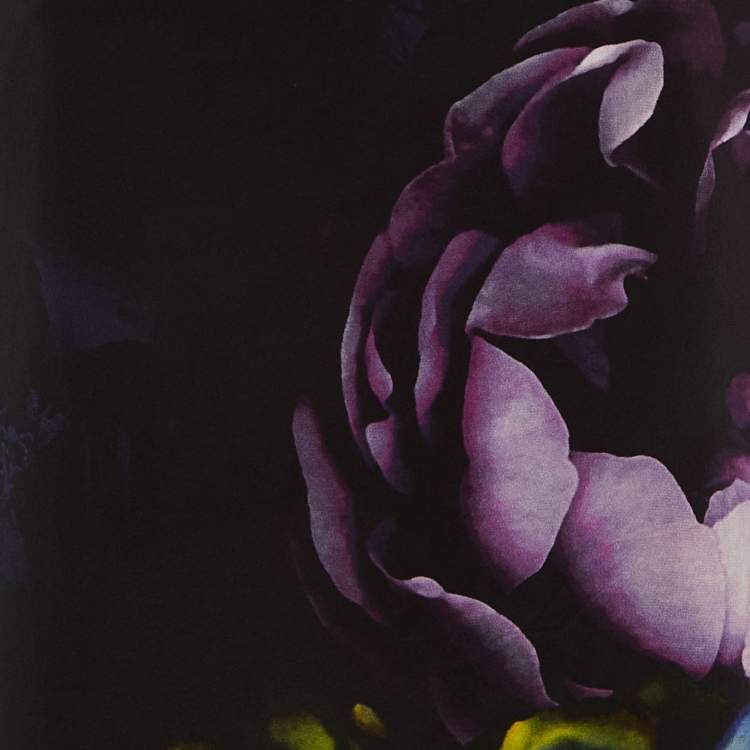 Pre Owned Sportmax Code Black Floral Print Silk Mini Dress M