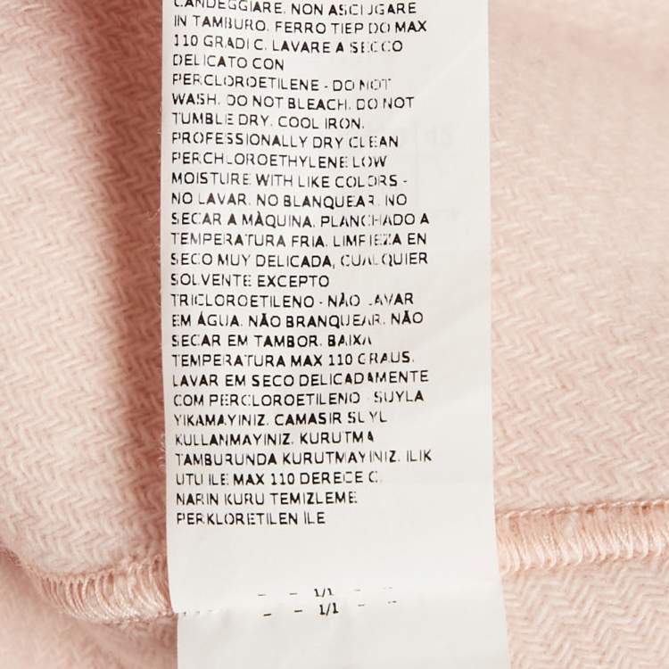 Pre Owned Sportmax Pink Wool Hooded Cape M