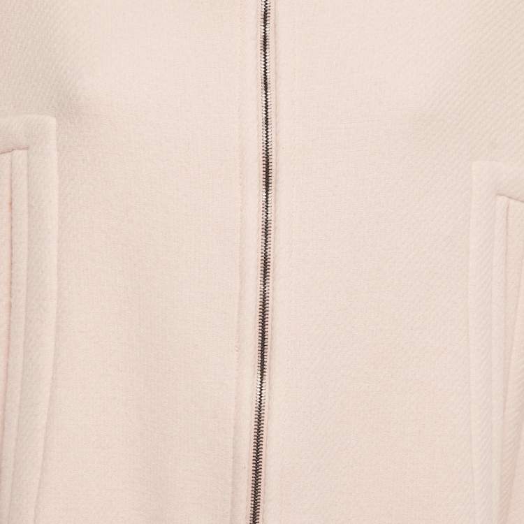 Pre Owned Sportmax Pink Wool Hooded Cape M