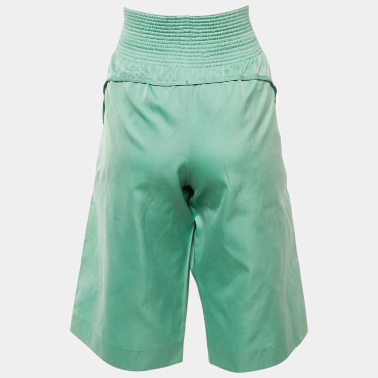 Pre Owned Sportmax Mint Green Satin Bermuda Shorts S