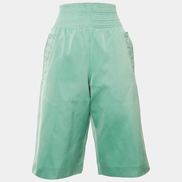 Pre Owned Sportmax Mint Green Satin Bermuda Shorts S