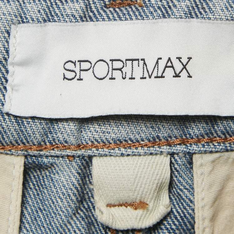مملوكة مسبقًا Sportmax Blue Washed Denim Jeans S/Waist 26"