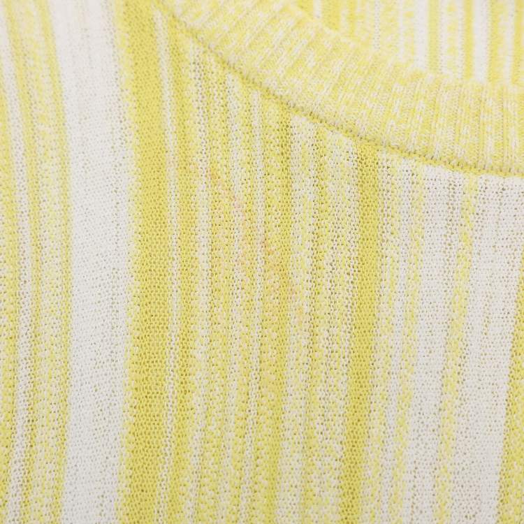 Pre Owned Sportmax Tri-Color Stretch Knit Long Sleeve Tops L