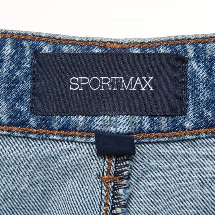 Pre Owned Sportmax Blue Denim Culottes S/Waist 28"