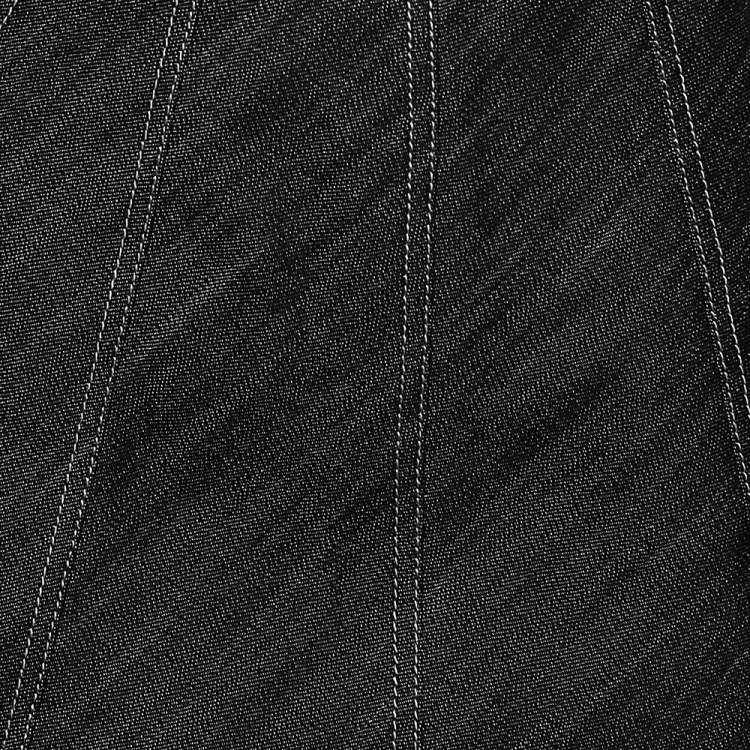 Pre Owned Sportmax Black Denim Sleeveless Sheath Dress S