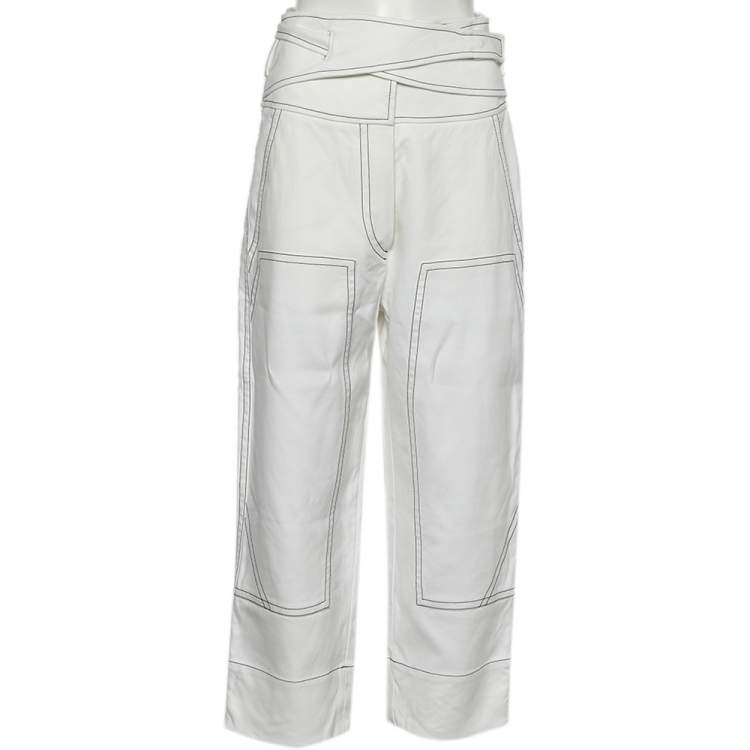 ボトムスその他 Sportmax Wide white cotton trousers White cotton pants | Max Mara