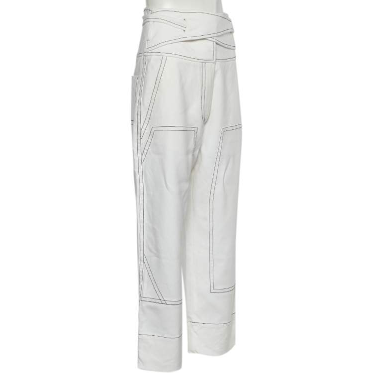パンツ SPORTMAX Woman Pants White 2321361236600 022 Sportmax Febo Pants - Optical White – The Frankie Shop