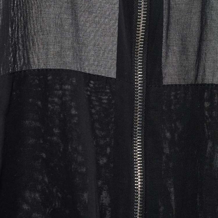 Pre Owned Sportmax Black Cotton Gauze Cosimo Bomber Jacket M
