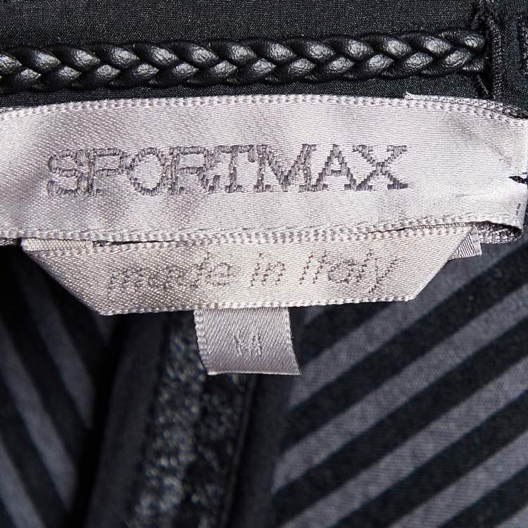 Pre Owned Sportmax Black Wool Layered Short Coat M
