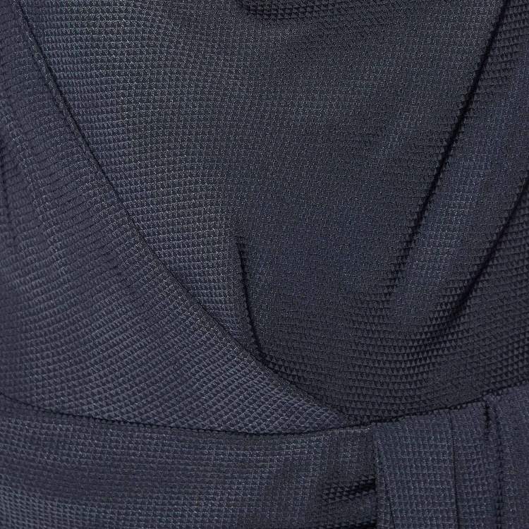Pre Owned Sportmax Charcoal Grey Wool & Silk Draped Mini Dress L