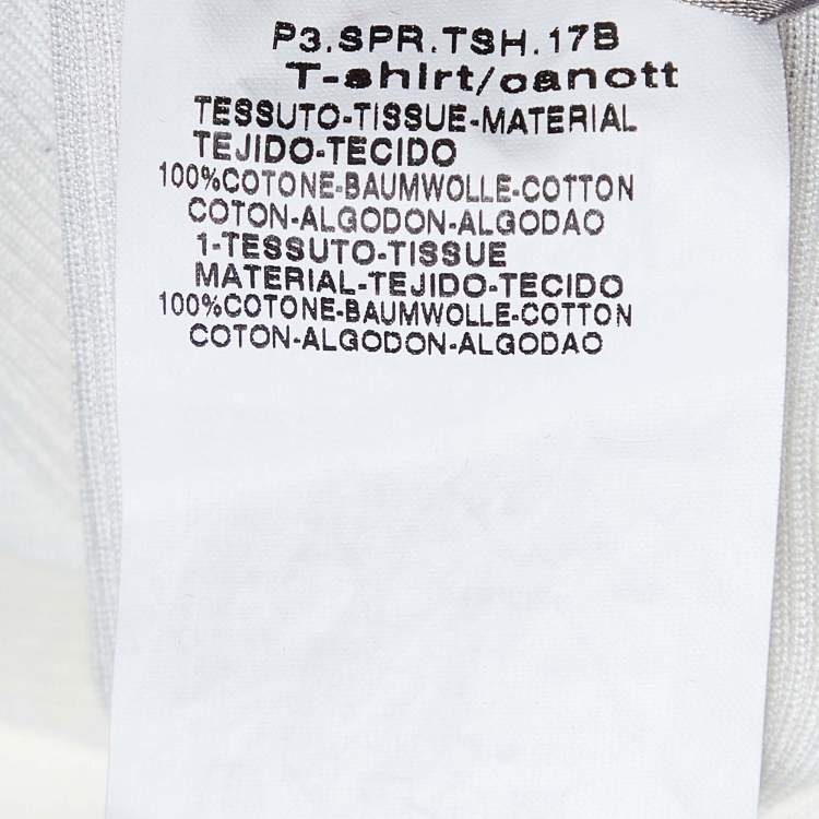 Pre Owned Sportmax Off White Cotton Knit Short Sleeve T-Shirt S