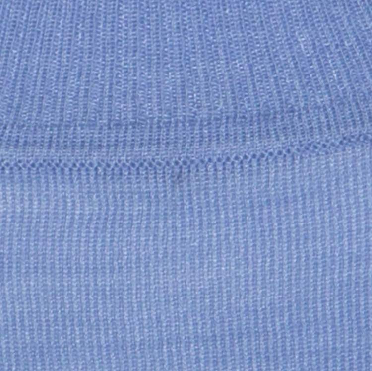 Pre Owned St. John Lavender Wool Blend Rib Knit High Neck Top L