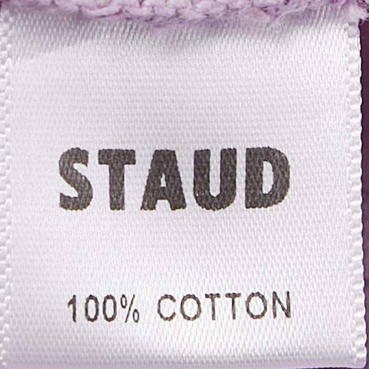 Pre Owned Staud Purple Lilac Denim Straight Leg Jeans L Waist 31"