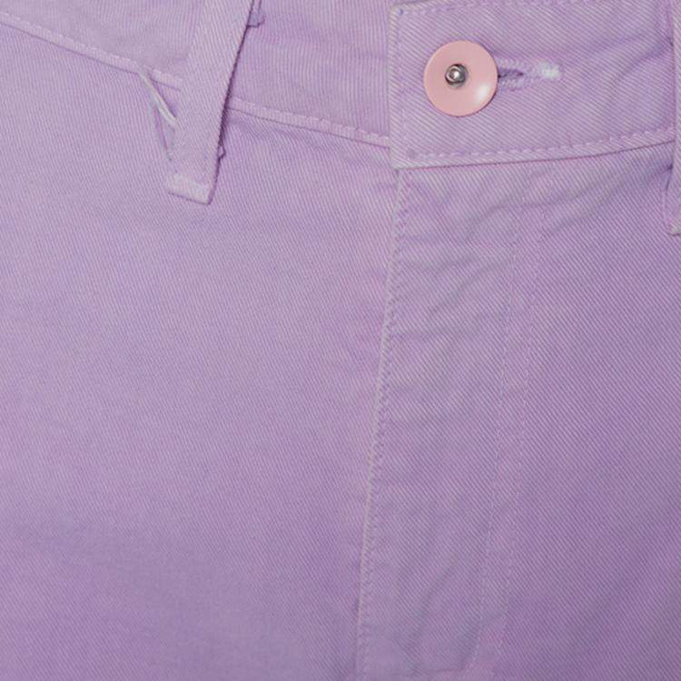 Pre Owned STAUD Lilac Denim Contrast Pocket Detail High Rise Jeans M