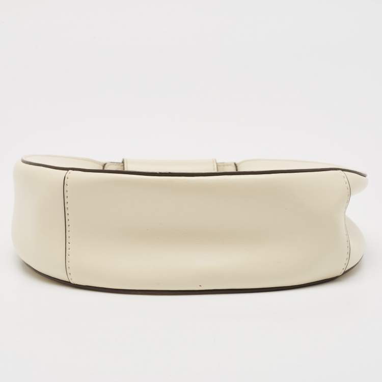 مملوكة مسبقًا Staud Off-White Leather Mini Moon Bag