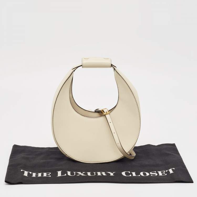 مملوكة مسبقًا Staud Off-White Leather Mini Moon Bag