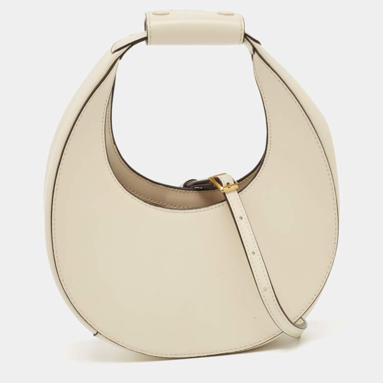 مملوكة مسبقًا Staud Off-White Leather Mini Moon Bag