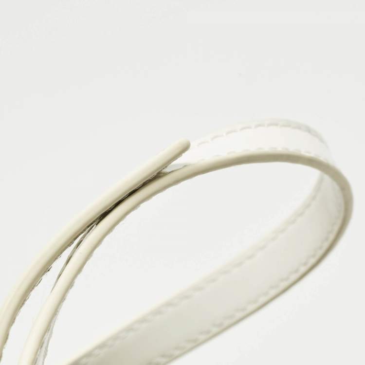 Pre Owned Staud Nic Lilac/White Feather and Patent Leather Tote