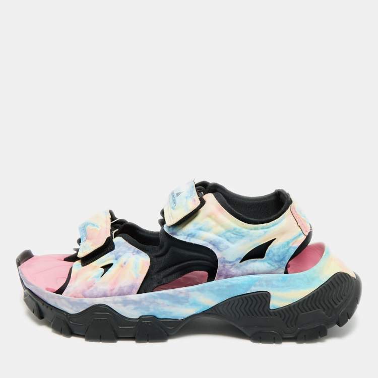 مملوكة مسبقًا Stella McCartney Adidas Hike Size 37 Multicolor Fabric and Faux Leather Sandals