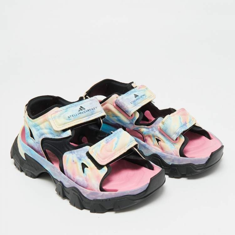 مملوكة مسبقًا Stella McCartney Adidas Hike Size 37 Multicolor Fabric and Faux Leather Sandals
