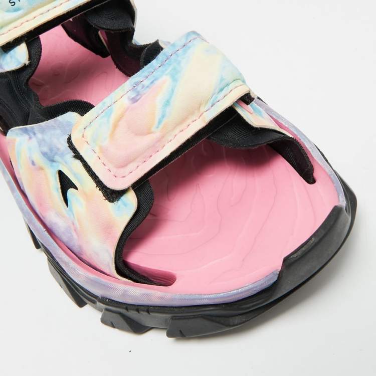 مملوكة مسبقًا Stella McCartney Adidas Hike Size 37 Multicolor Fabric and Faux Leather Sandals