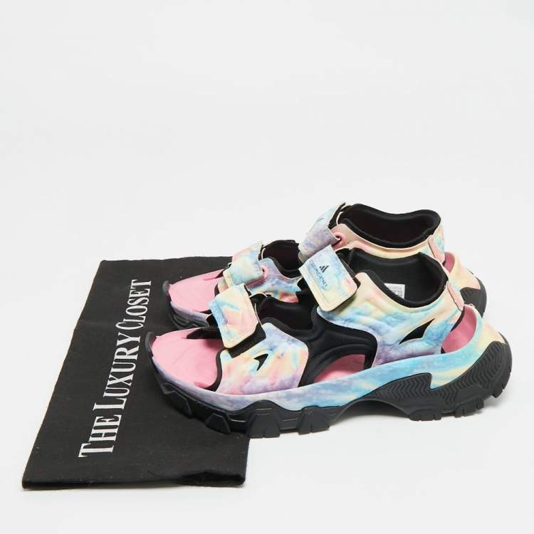 مملوكة مسبقًا Stella McCartney Adidas Hike Size 37 Multicolor Fabric and Faux Leather Sandals