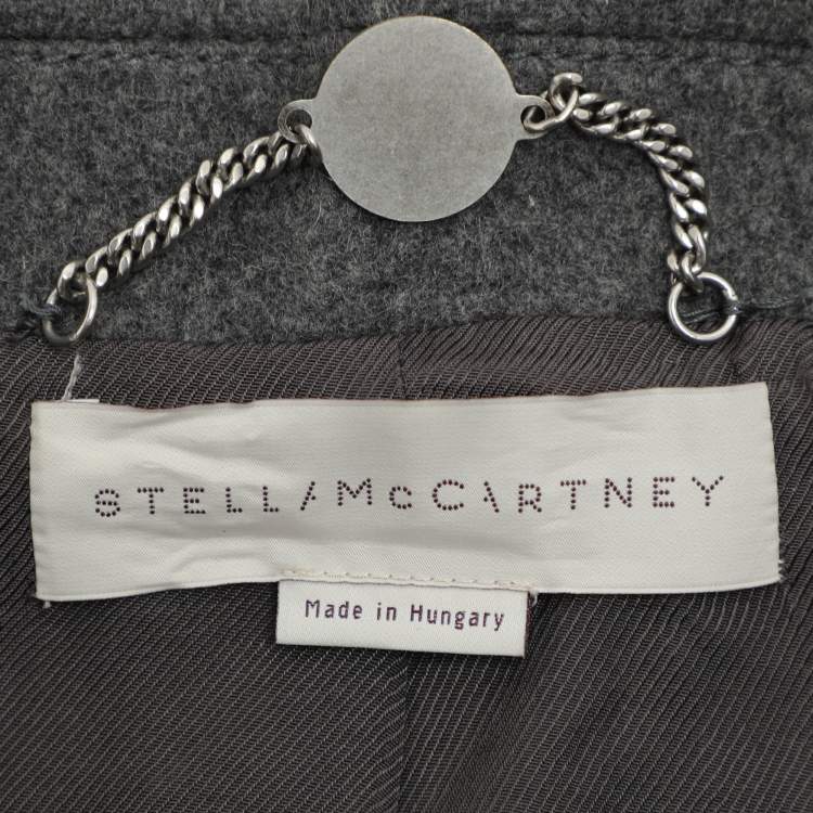 Pre Owned Stella McCartney Grey Wool Felicity Short Coat S