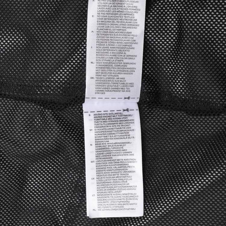 Pre Owned Adidas by Stella McCartney Black Nylon Logo Print Hooded Jacket S