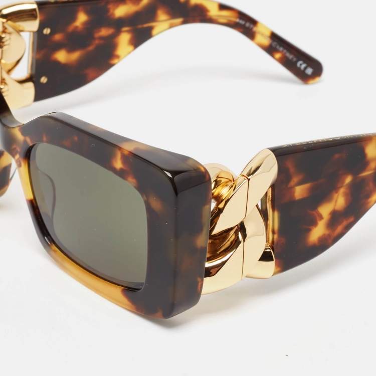 Pre Owned Stella McCartney Tortoise  SC400461 Falabella Rectangular Sunglasses