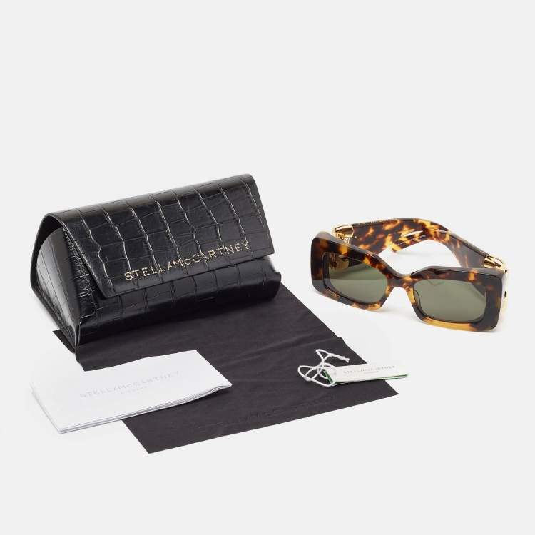 Pre Owned Stella McCartney Tortoise  SC400461 Falabella Rectangular Sunglasses