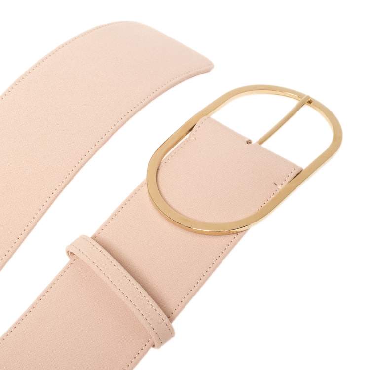 مملوكة مسبقًا Stella McCartney Powder Pink Canvas Buckle Waist Belt 69CM