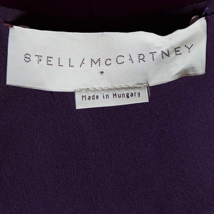 Pre Owned Stella McCartney Purple Silk Overlap Dress M