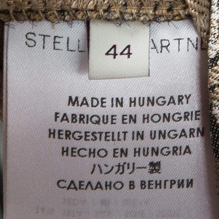 Pre Owned Stella Mccartney Beige Crocodile Effect Jacquard Sleeveless Giona Dress M