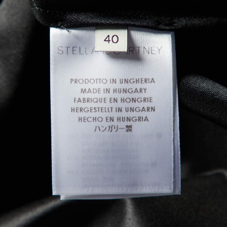 مملوكة مسبقًا Stella McCartney Black Taffeta Short Sleeve Top S