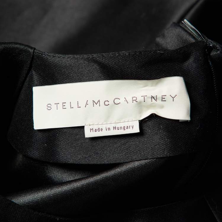 مملوكة مسبقًا Stella McCartney Black Taffeta Short Sleeve Top S