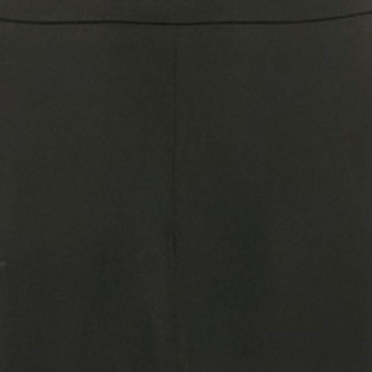Pre Owned Stella McCartney Black Crepe Lace Trimmed Trousers S