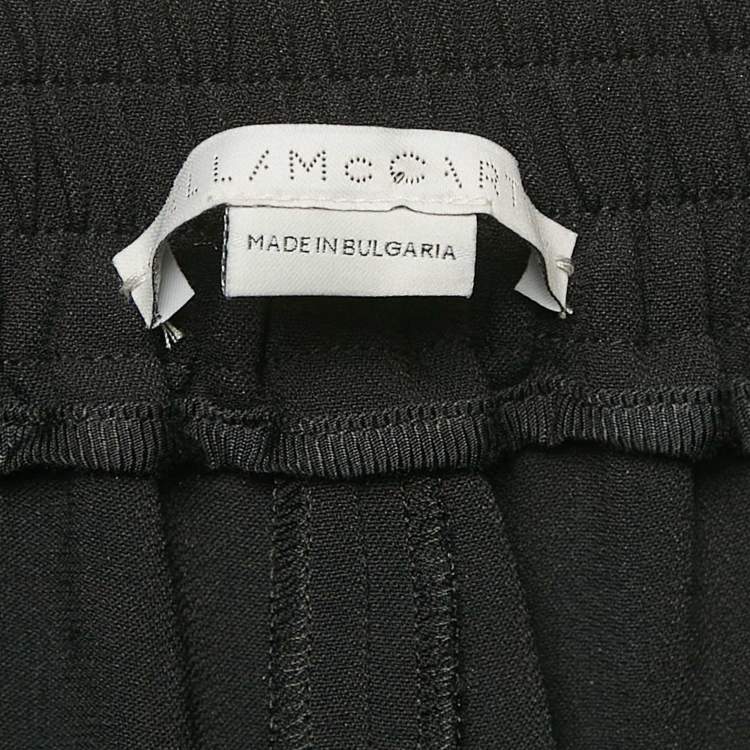 Pre Owned Stella McCartney Black Crepe Lace Trimmed Trousers S
