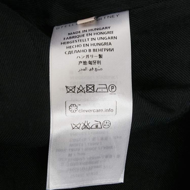 Pre Owned Stella McCartney Black Stretch Knit Collared Midi Dress M