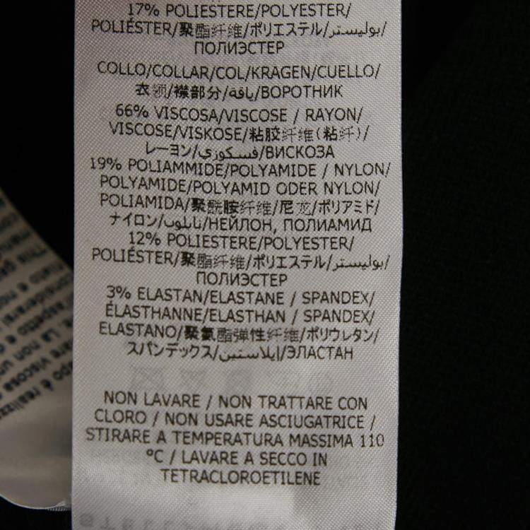 Pre Owned Stella McCartney Black Stretch Knit Collared Midi Dress M