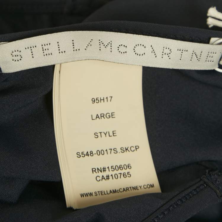 Pre Owned Stella McCartney Navy Blue Broderie Anglaise Embroidered Jersey Swimsuit L 