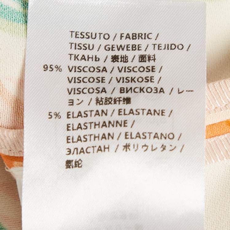 Pre Owned Stella McCartney Orange Floral Print Crepe Blouse S