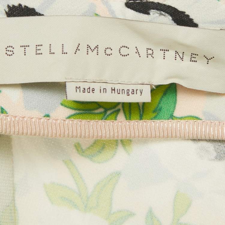 مملوكة مسبقًا Stella McCartney Green Crepe Florentina Midi Skirt S