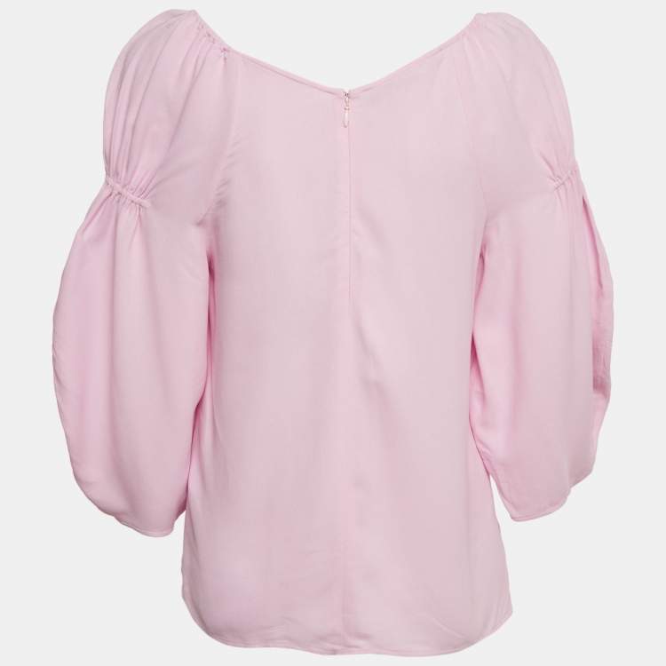 Pre Owned Stella McCartney Pink Crepe Blouse S
