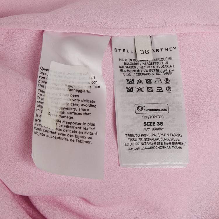 Pre Owned Stella McCartney Pink Crepe Blouse S