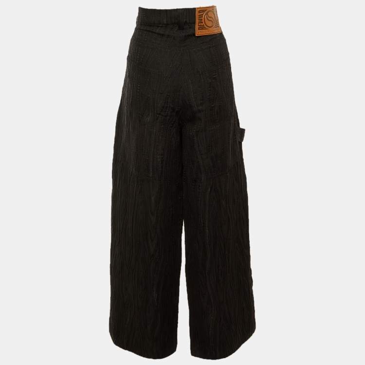 Pre Owned Stella McCartney Black Jacquard Trousers L 