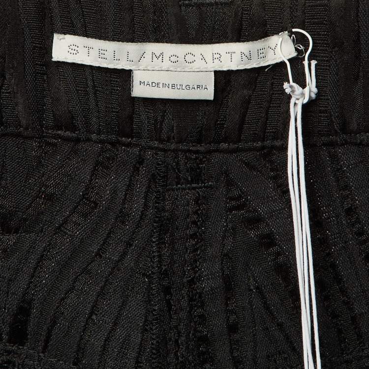 Pre Owned Stella McCartney Black Jacquard Trousers L 