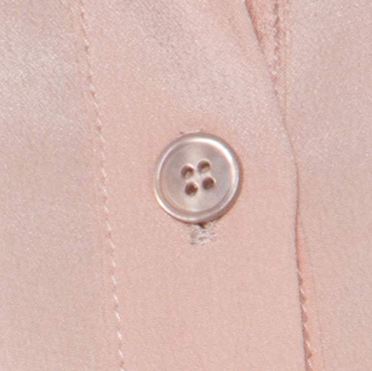Pre Owned Stella McCartney Pale Pink Silk Full Sleeve Rose Eva Shirt XL
