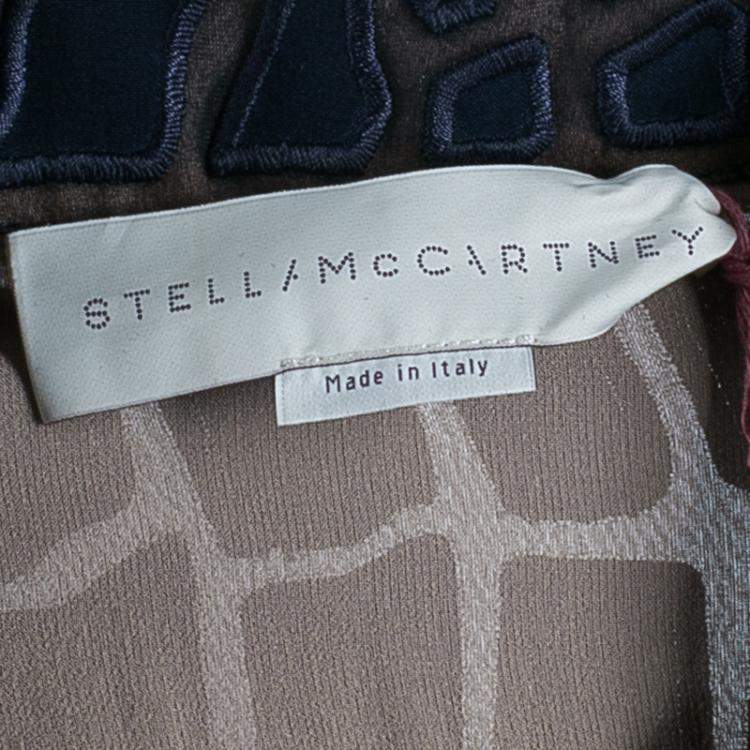 Pre Owned Stella McCartney Navy Textured Top XS And Pants Set S
